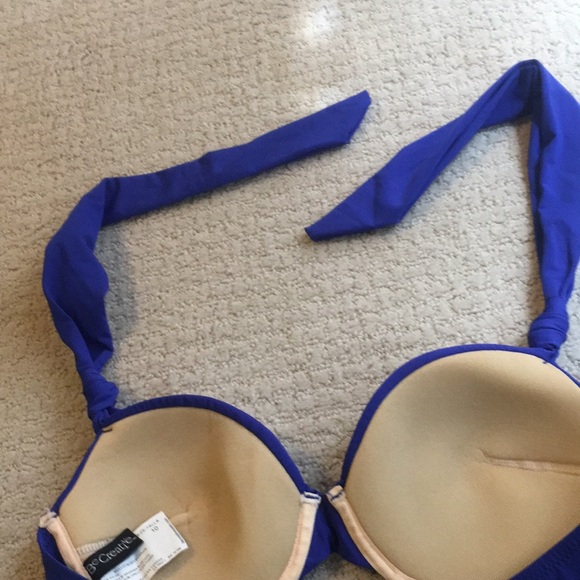 NWOT: BeCreative Blue Bikini Top NEW - Picture 12 of 12